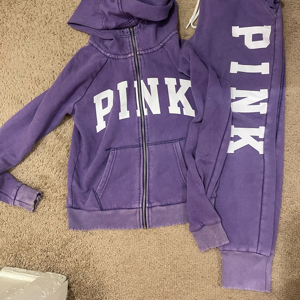 PINK matching sweatpants & hoodie set